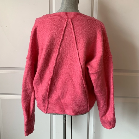 Top shop Pink V Neck Sweater - Picture 4 of 4